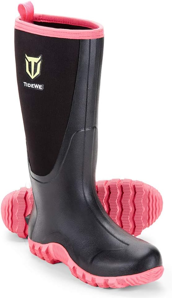 TIDEWE Rubber Boots for Women with Steel Shank,
