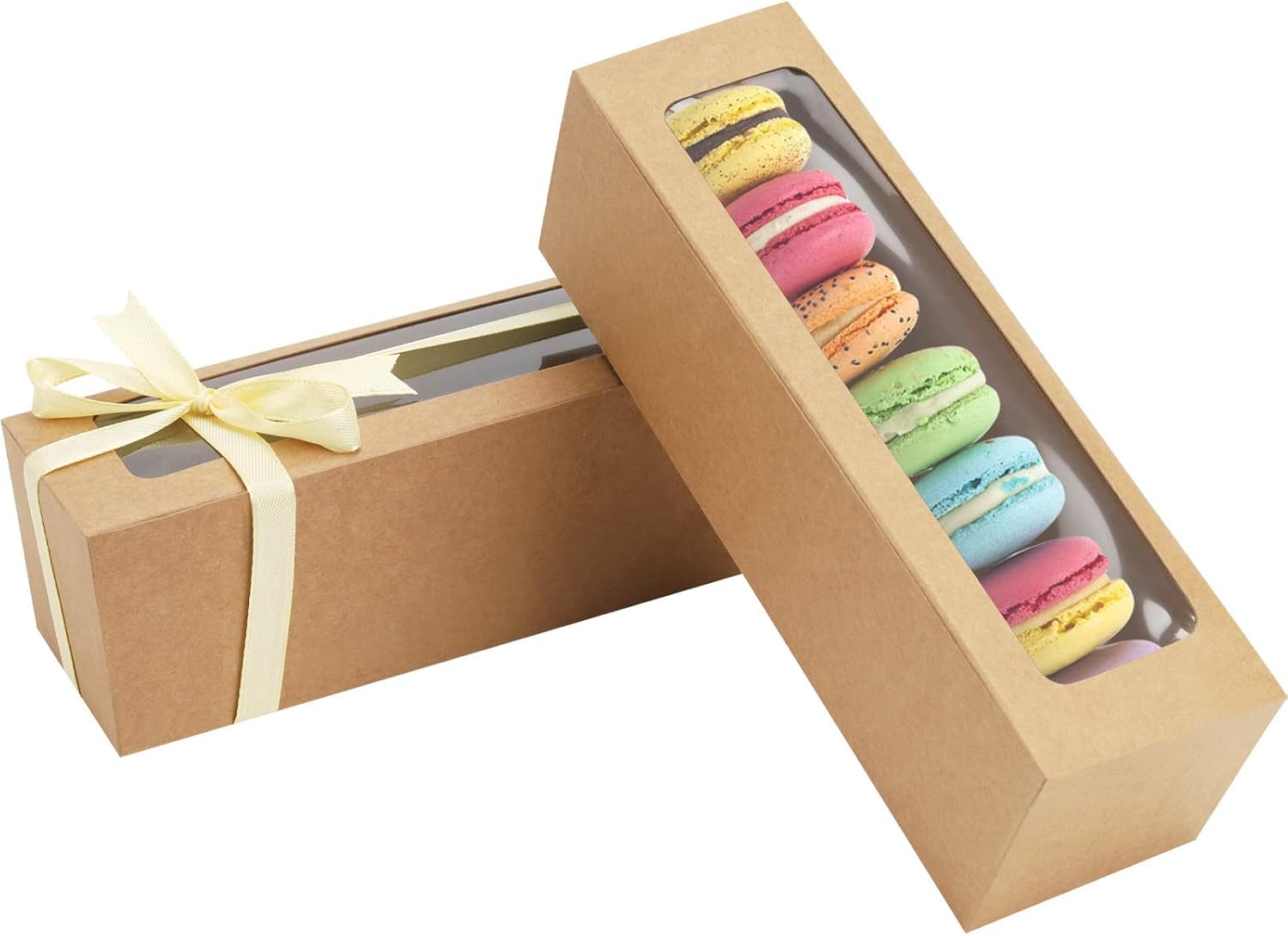 25 Pack Macaron Boxes for 5-7 Macarons Strawberry
