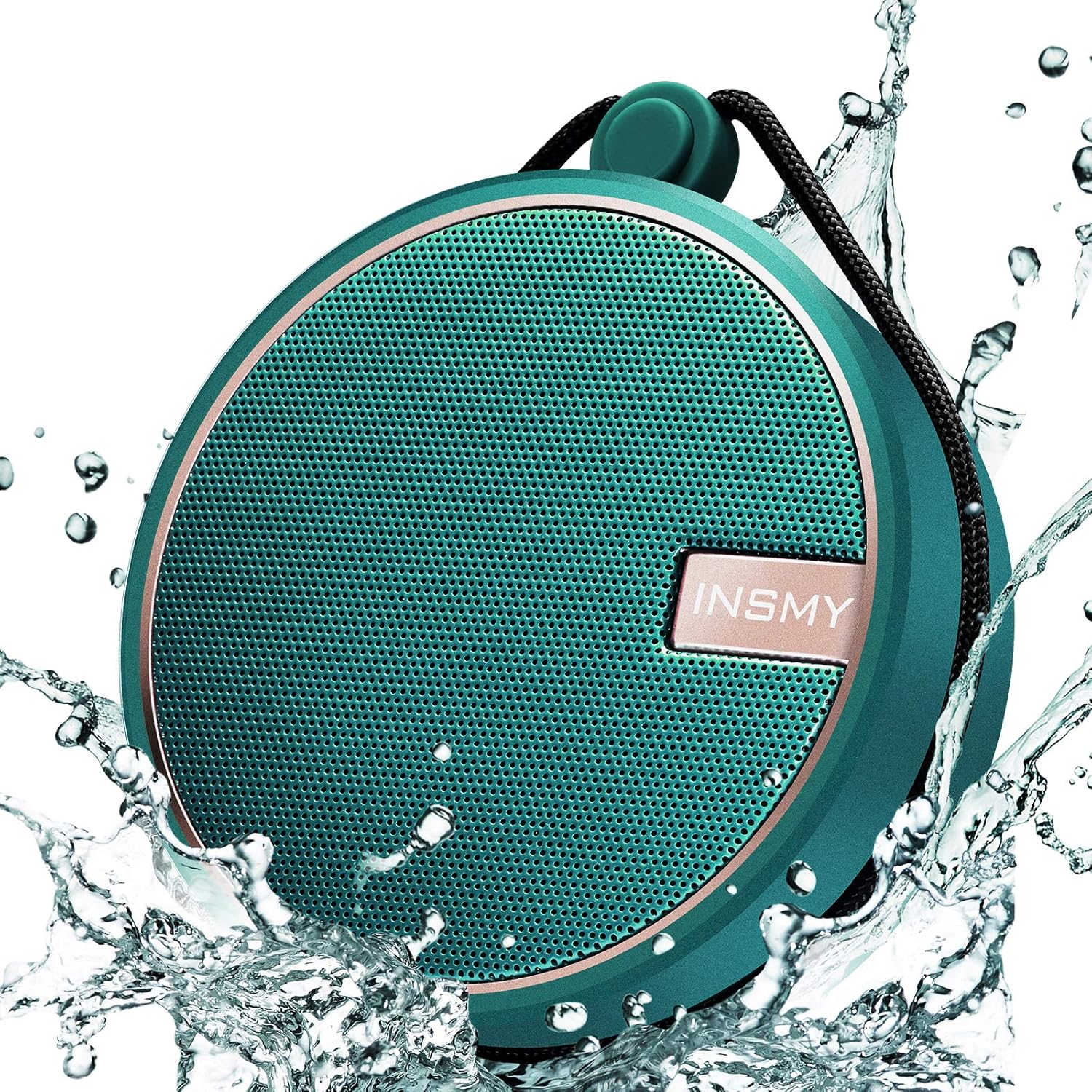 INSMY C12 IPX7 Waterproof Shower Bluetooth Speaker, Portable