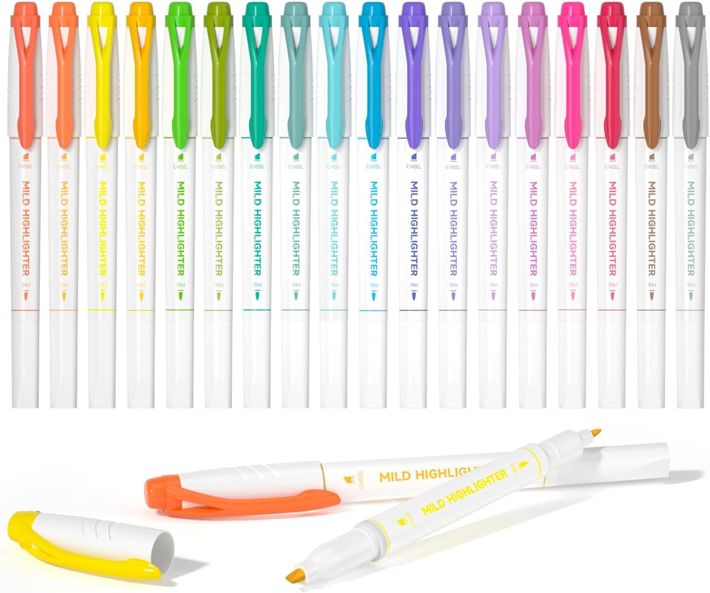 Shuttle Art Pastel Highlighters, 18 Colors Dual-Tip Highlighter