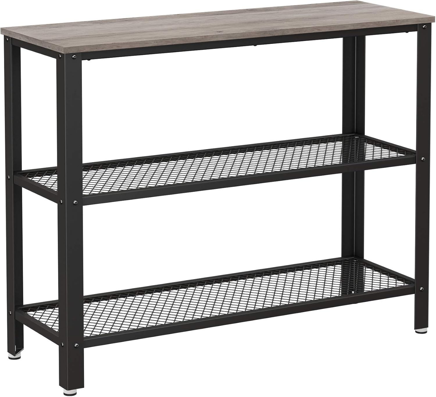 VASAGLE 40" Industrial Console Table, 3-Tier Entryway Table