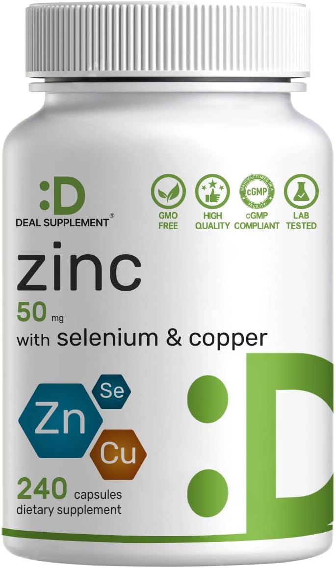 Deal Supplement Zinc 50mg with Selenium + Copper,