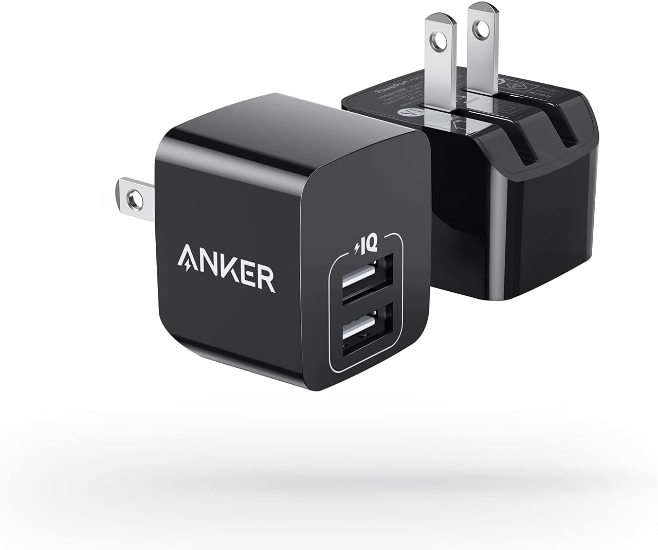 USB Charger, Anker 2-Pack Dual Port 12W Wall