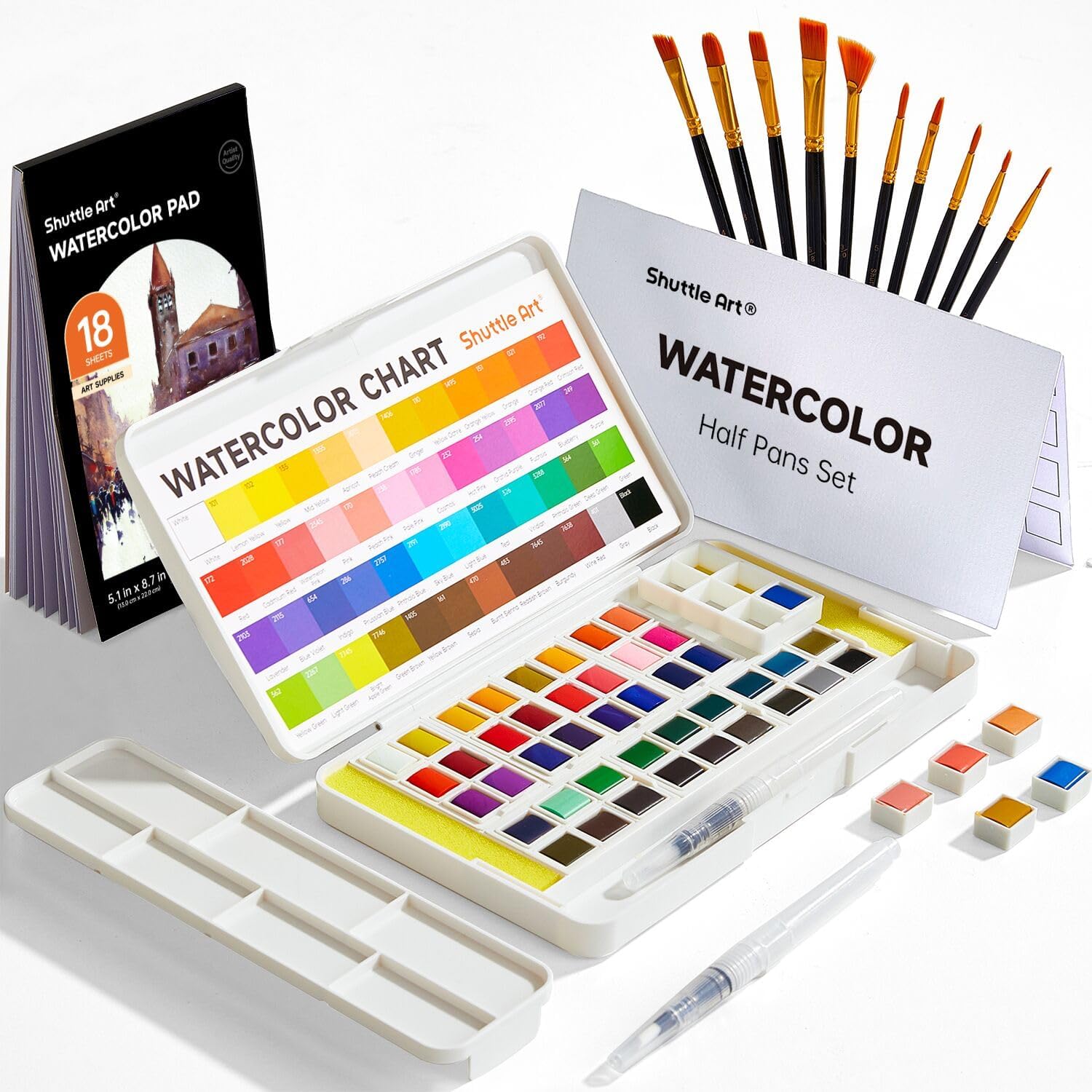 Shuttle Art Watercolor Paint Set, 48 Colors Watercolor