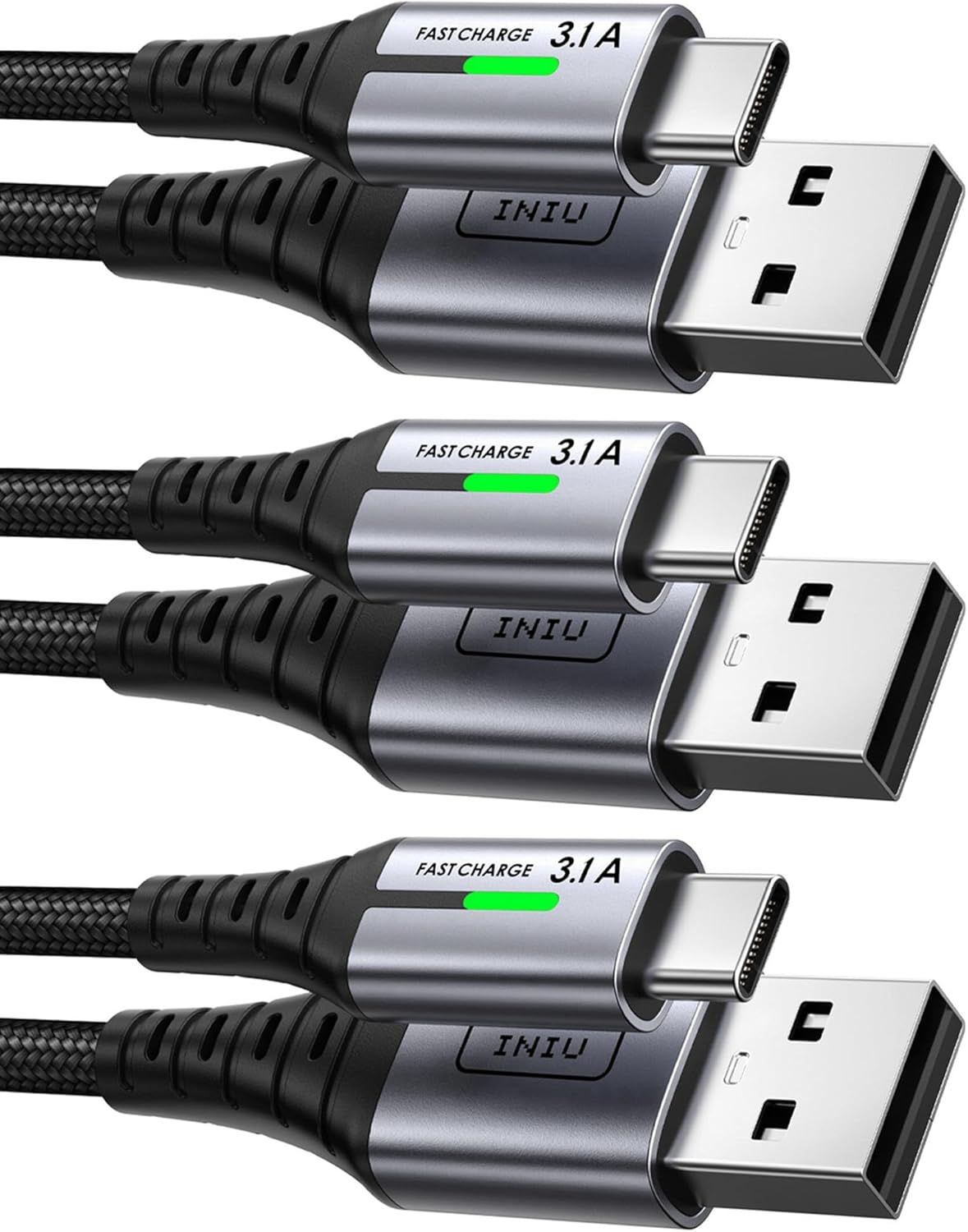 INIU USB to USB C Cable [3 Pack,