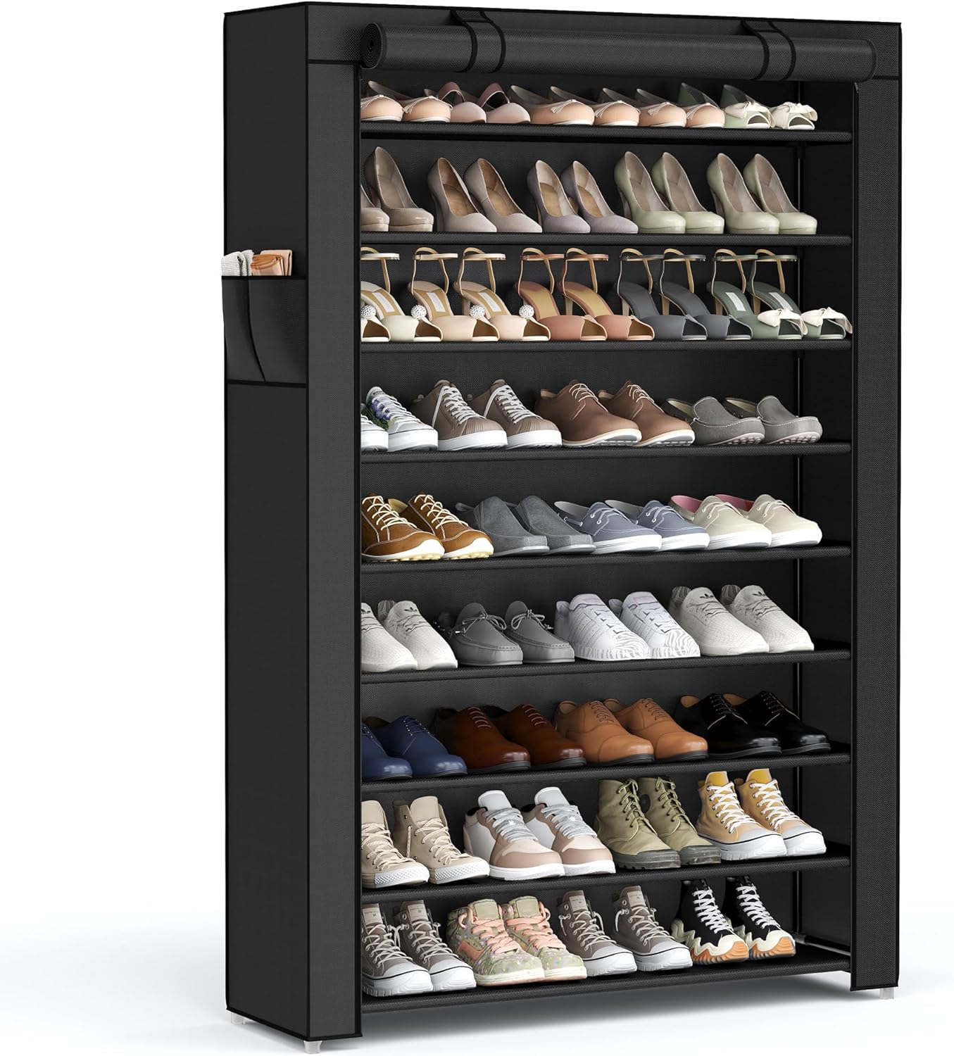 SONGMICS 10-Tier Shoe Rack, Shoe Storage Cabinet with
