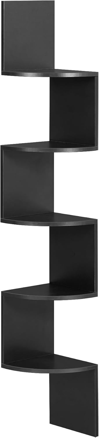 VASAGLE Corner Shelf Wall Mount, 5-Tier Floating Corner