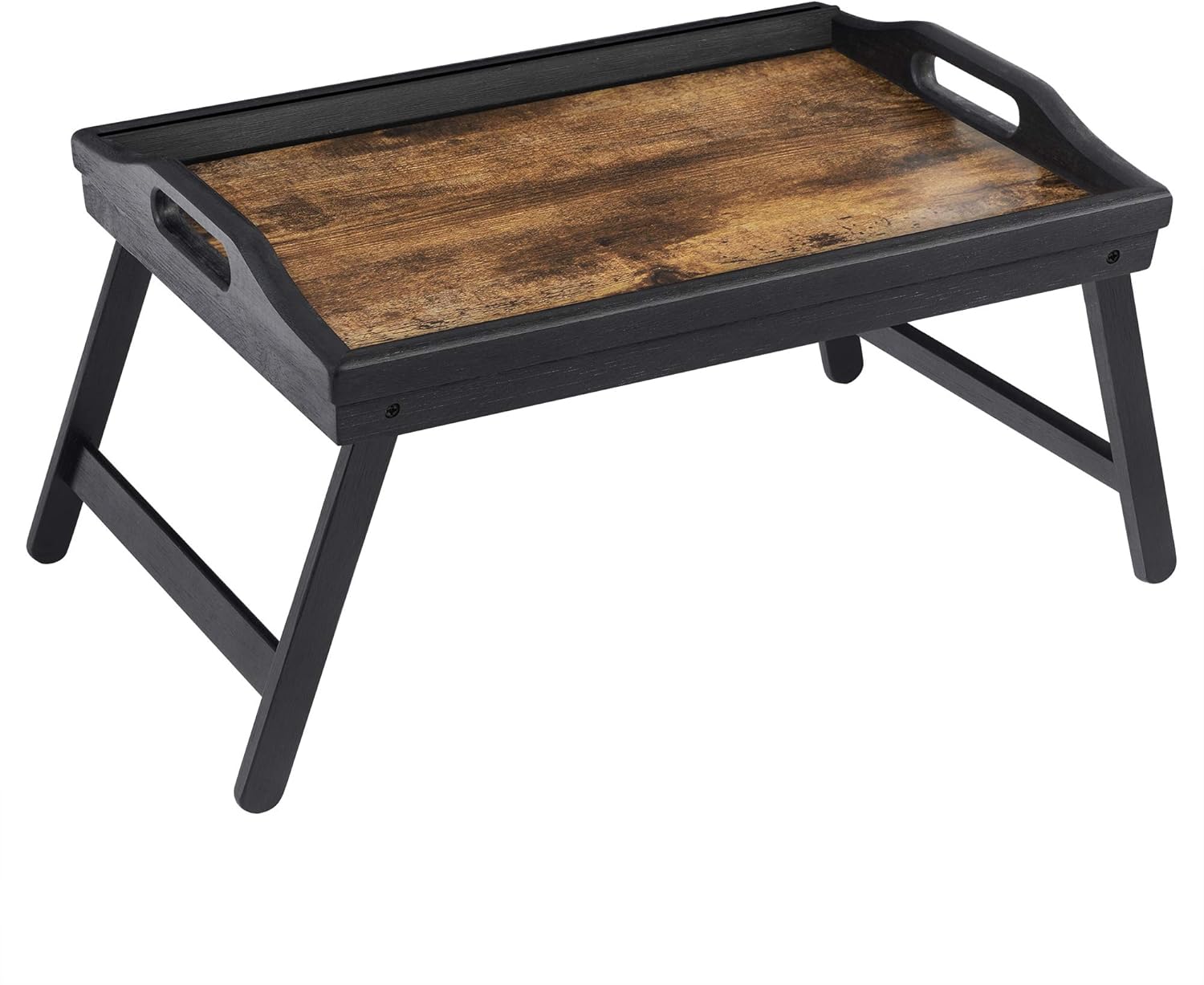 SONGMICS Bed Tray Table with Bamboo Folding Legs,