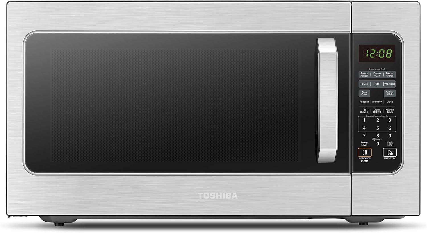 Toshiba ML-EM62P(SS) Large Countertop Microwave Oven, 2.2 Cu