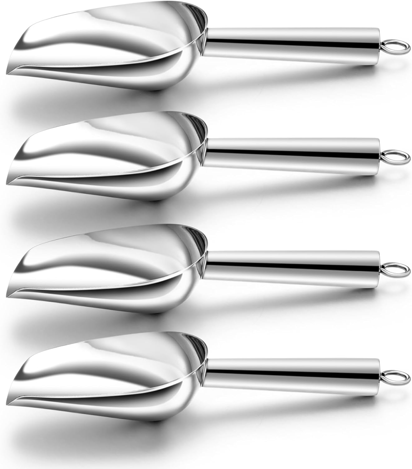 TeamFar Mini Ice Scoop, 3oz Stainless Steel Canister