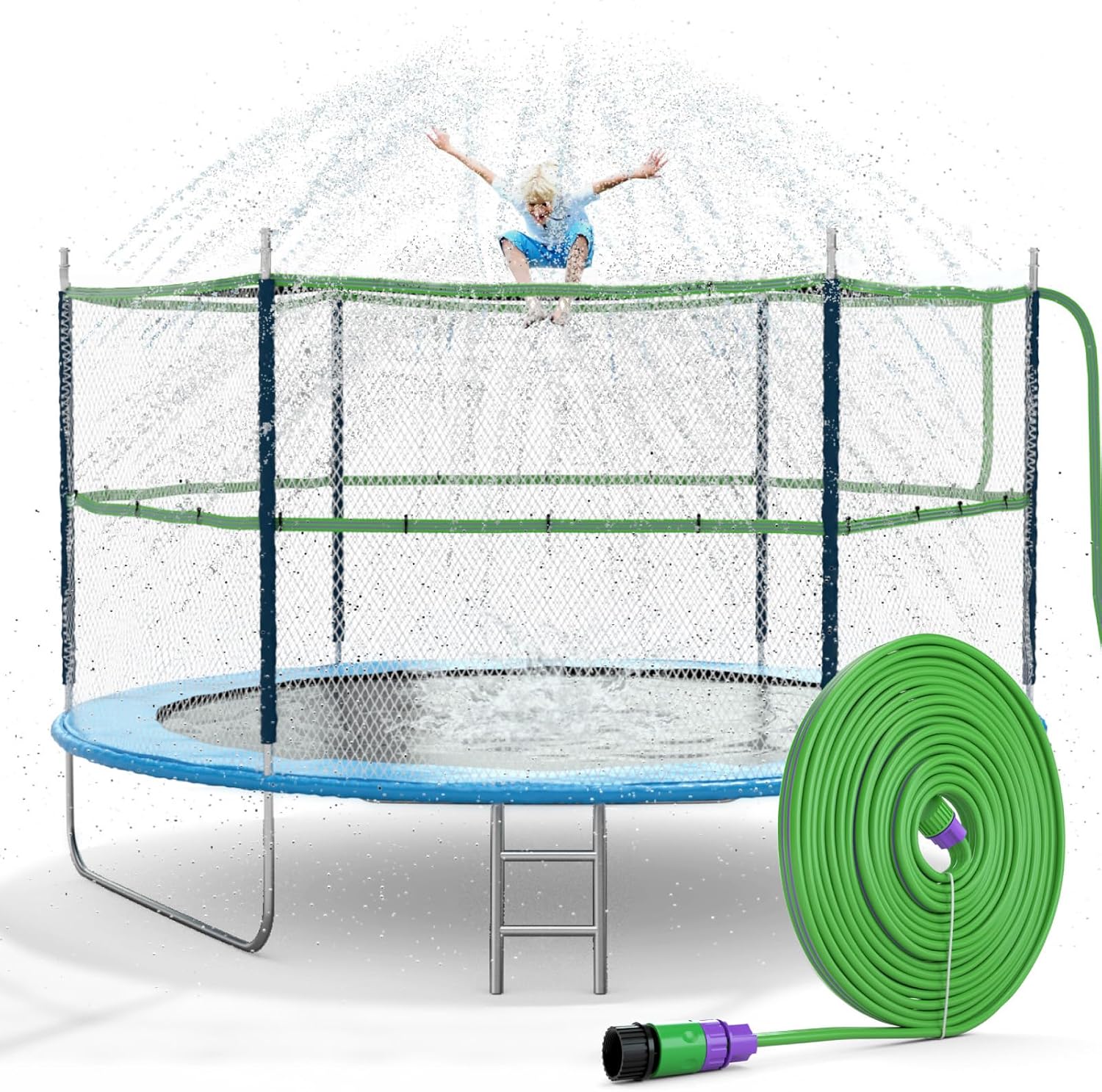 Jasonwell Trampoline Sprinkler Kids Outside: Trampoline Accessories Waterpark