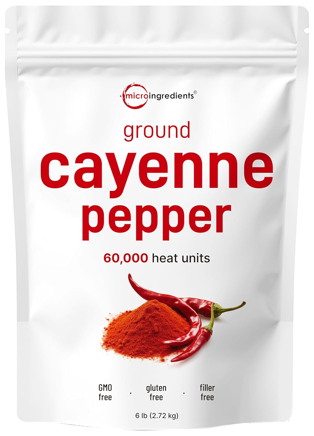 Ground Cayenne Pepper Powder, 6lbs (60,000 SHU Heat)