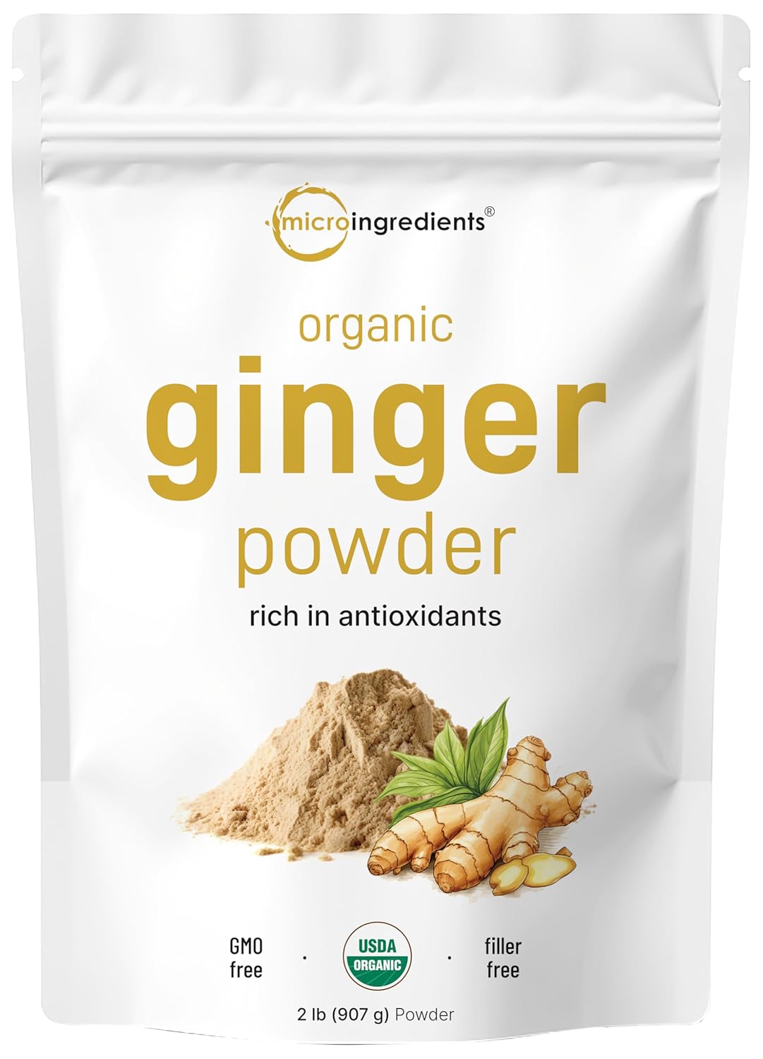 Organic Ginger Powder, 2lbs (32oz) | Premium Spice