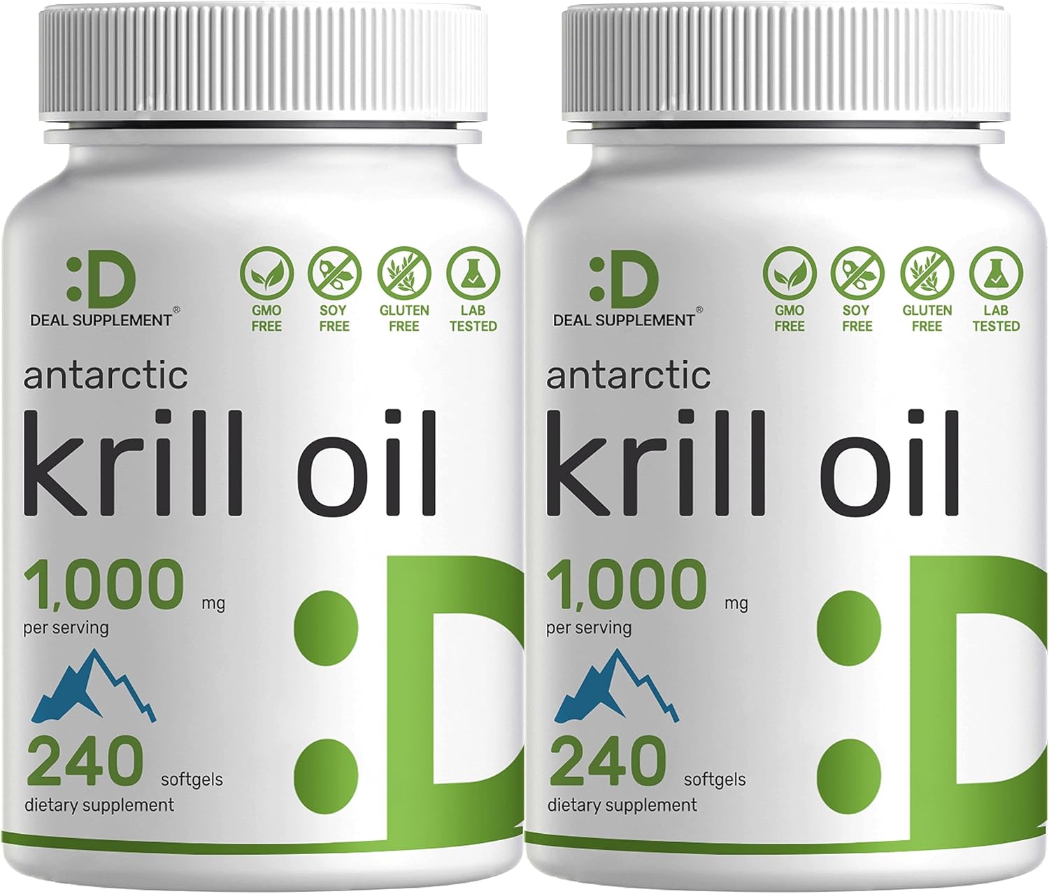 DEAL SUPPLEMENT 2-Pack Antarctic Krill Oil, 1,000mg Per
