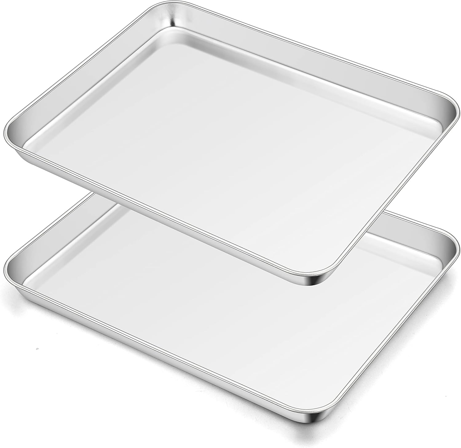 TeamFar Toaster Oven Pan Set of 2, Stainless
