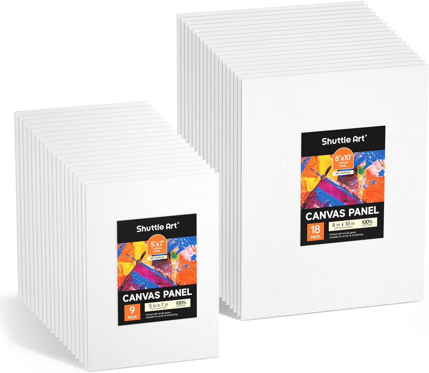 Shuttle Art 36 Pack Canvas for Painting, 5x7