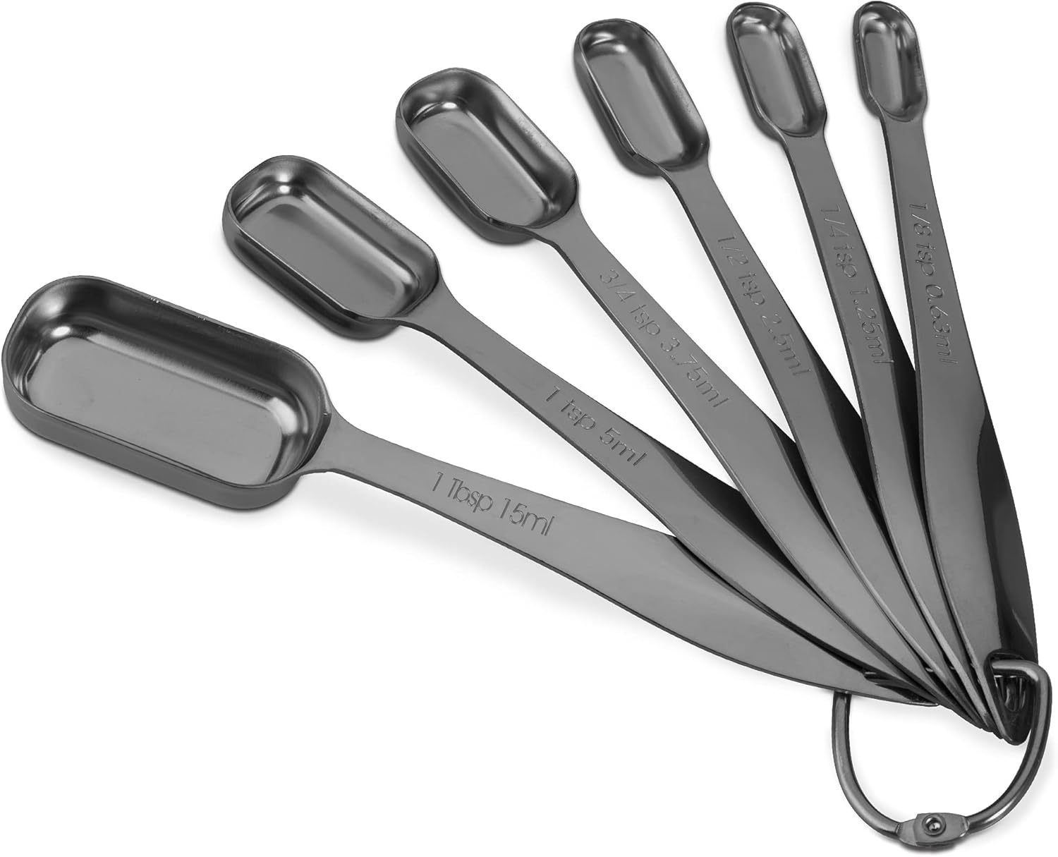 Accurate 18/8 Stainless Steel Measuring Spoons, Heavy-Duty Set