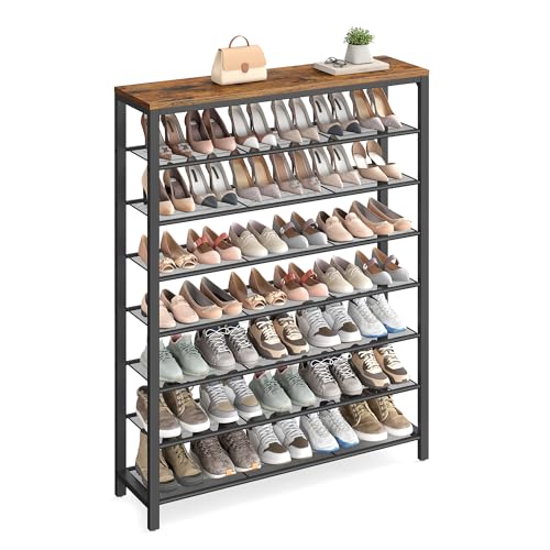 VASAGLE 8 Tier Shoe Rack, Shoe Organizer for