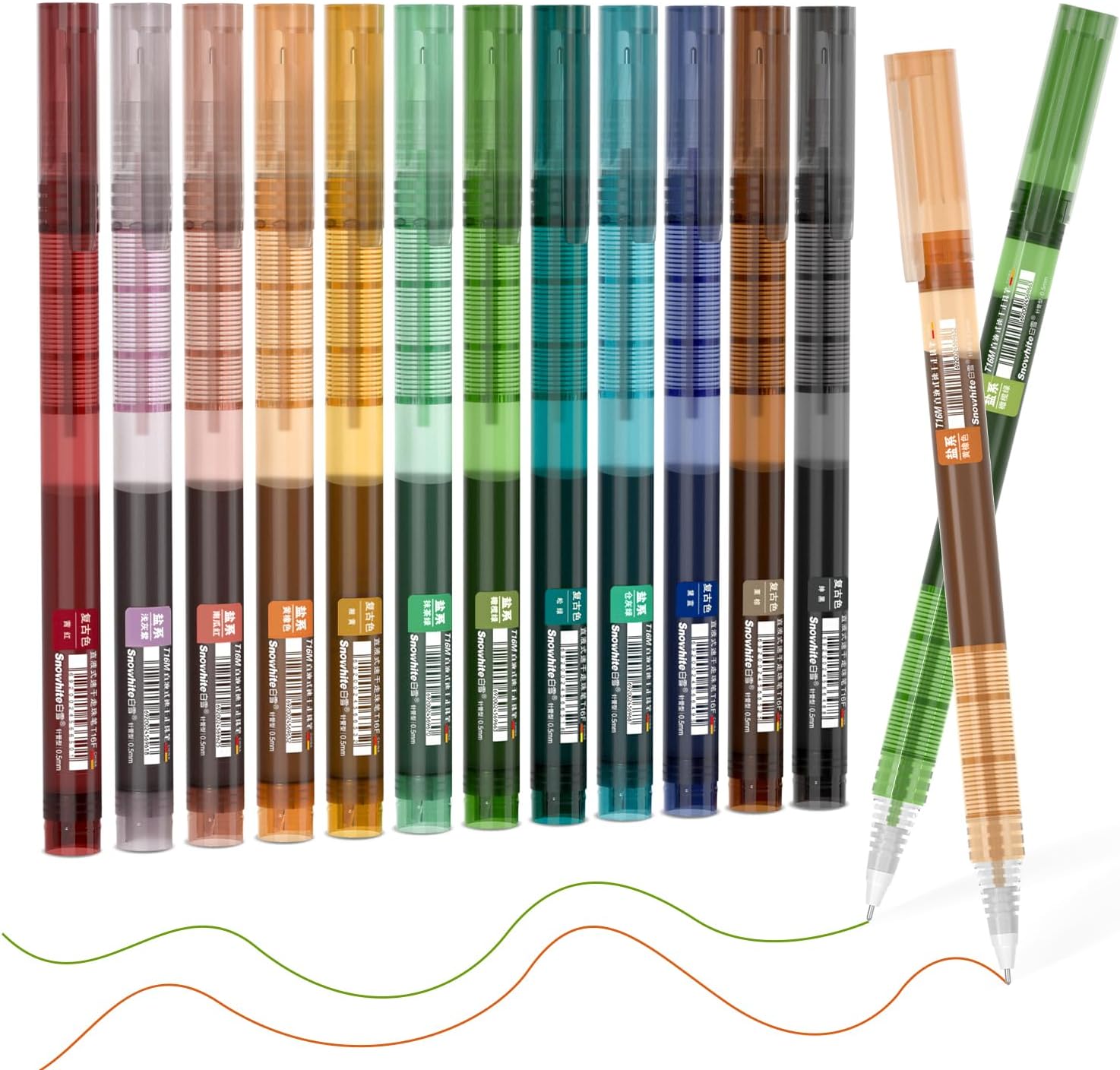 Shuttle Art Liquid Ink Rollerball Pens, 12 Vintage
