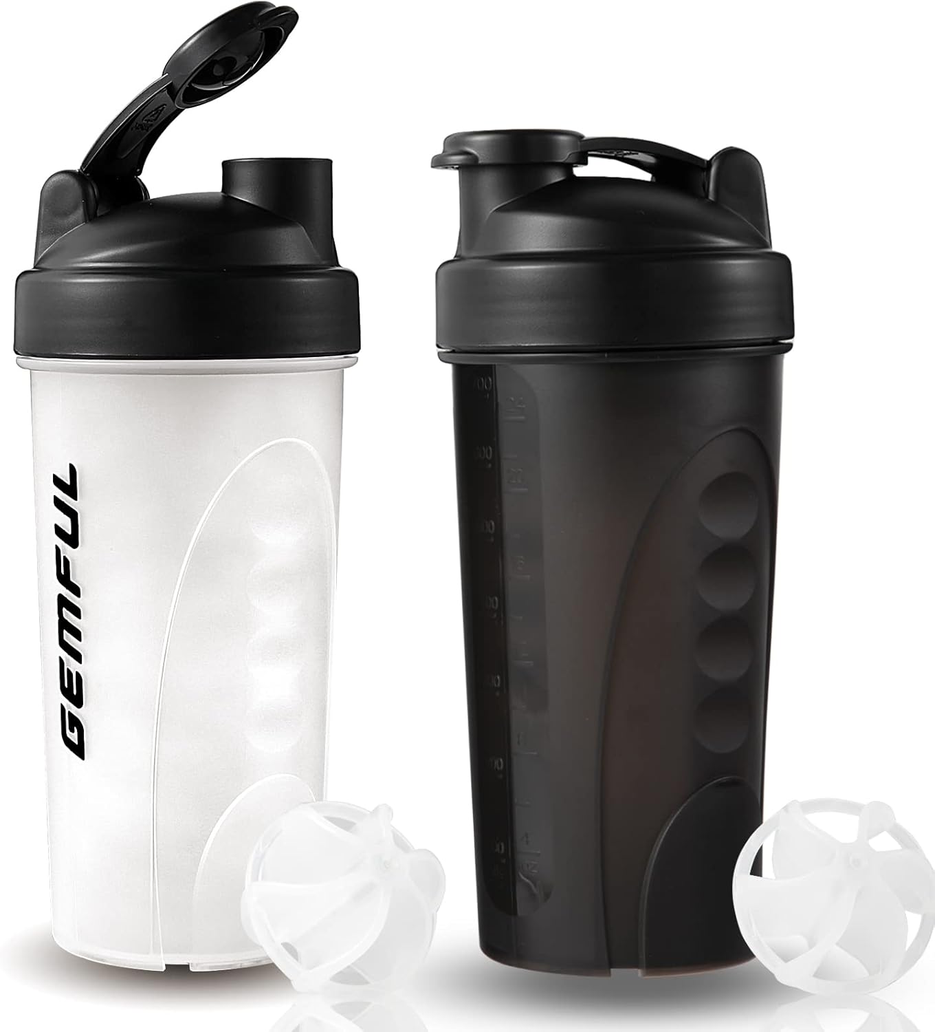 GEMFUL Shaker Bottle for Protein Mixes 28 oz
