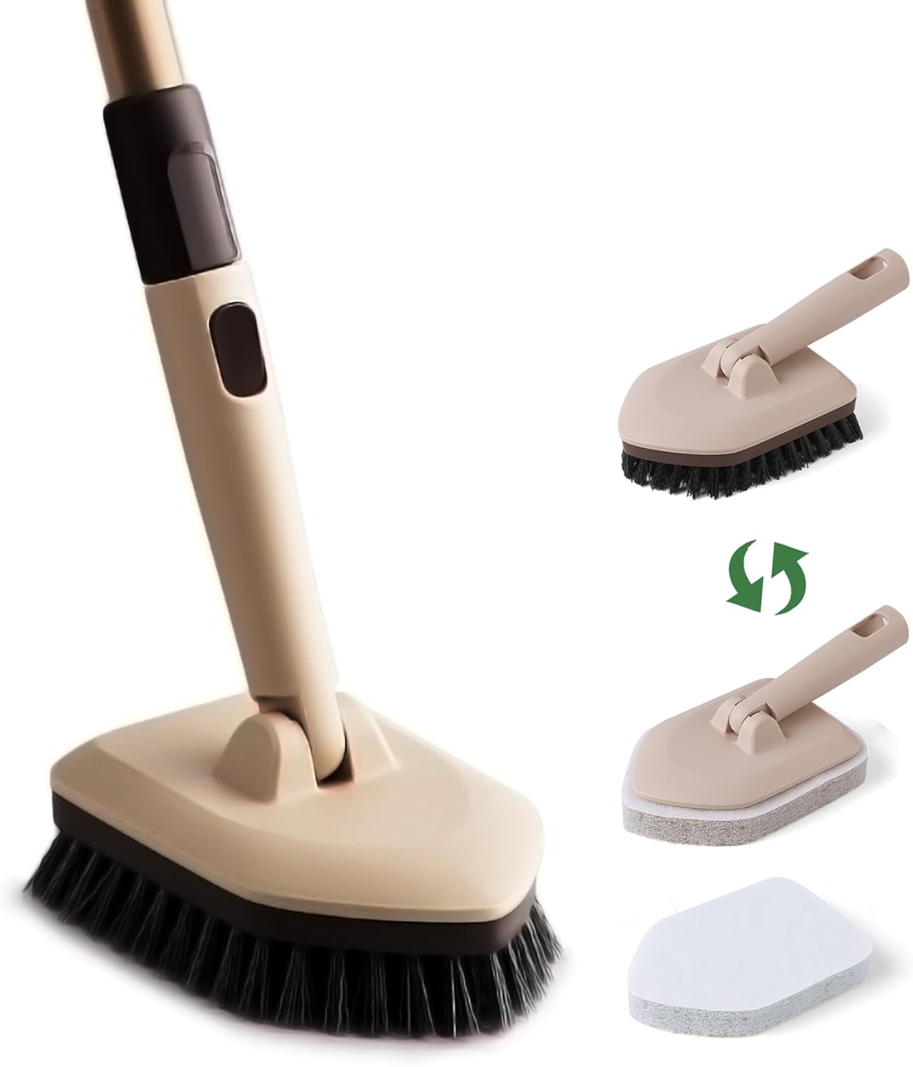 Eyliden Shower Scrubber with Long Handle, Tub and