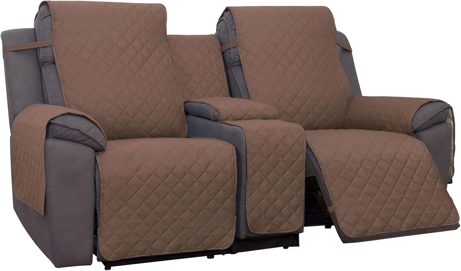 PureFit Water-Resistant Reversible Loveseat Recliner Cover for Double