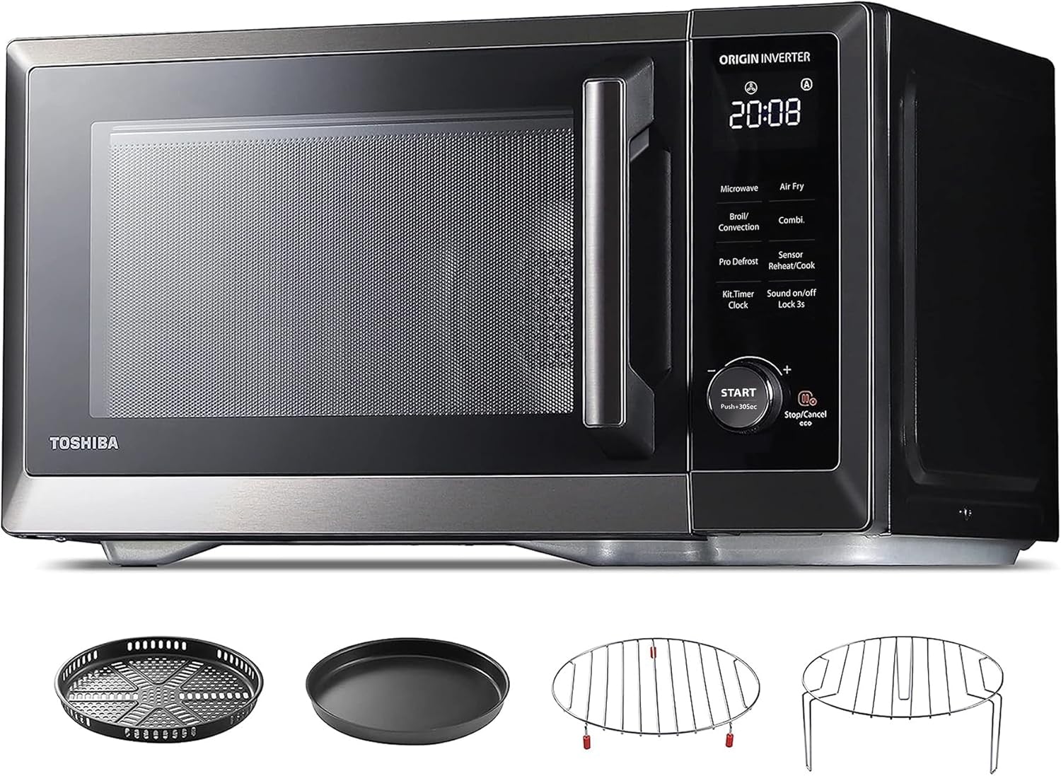 TOSHIBA Countertop Microwave Oven Air Fryer Combo, Inverter,