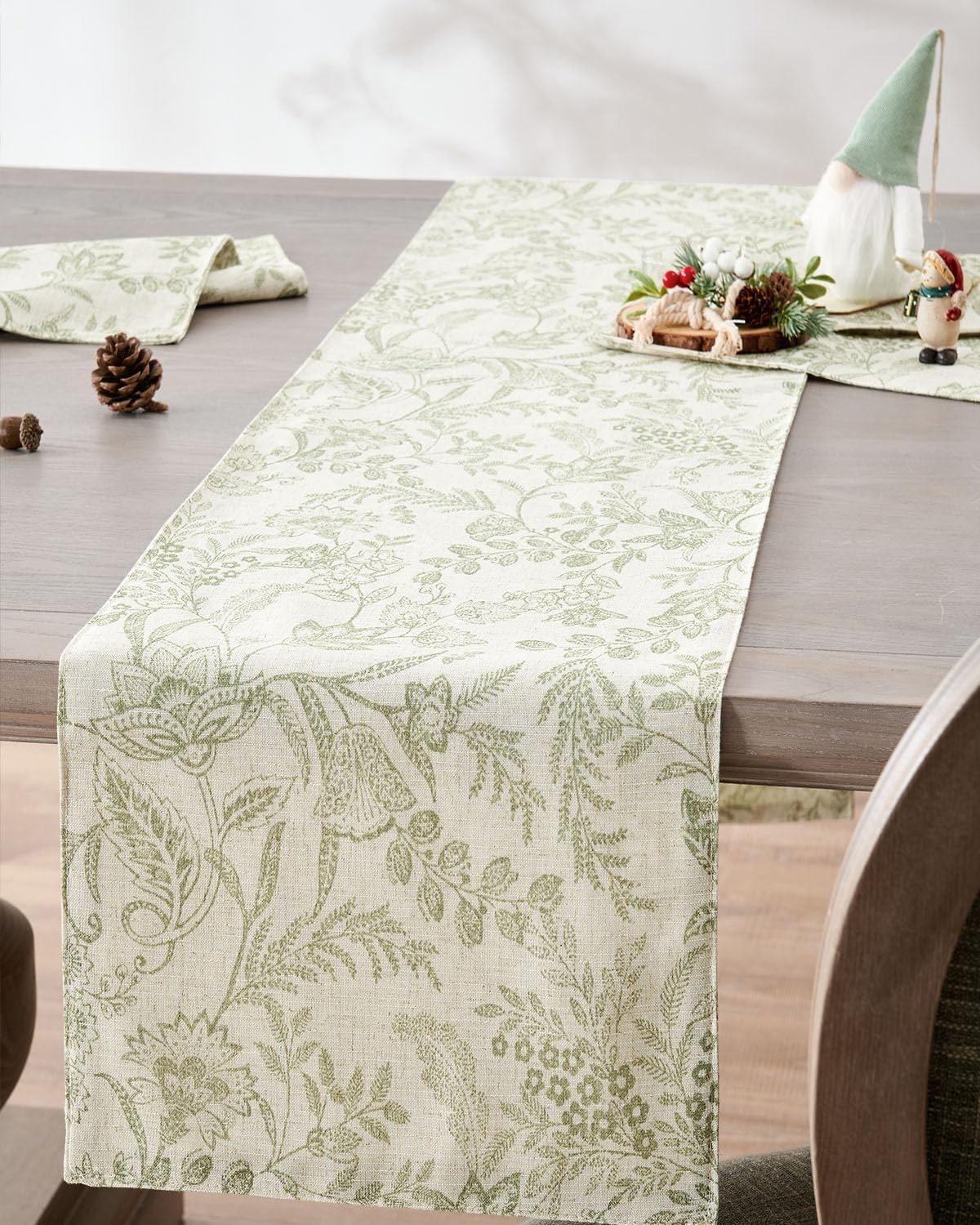 jinchan Spring Table Runner Linen Farmhouse Table Cloth