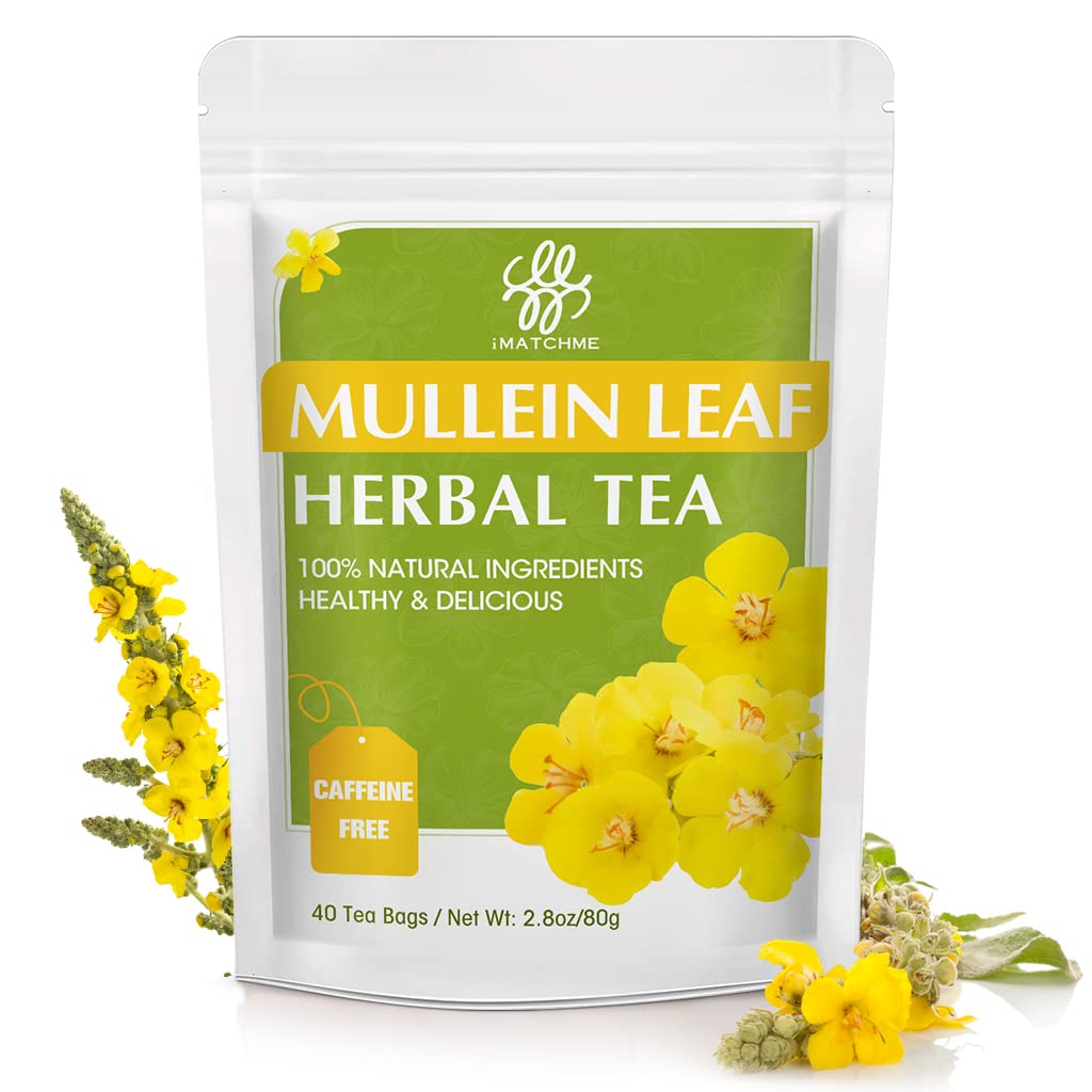 Mullein Leaf Tea, Caffeine Free Herbal Tea, 40