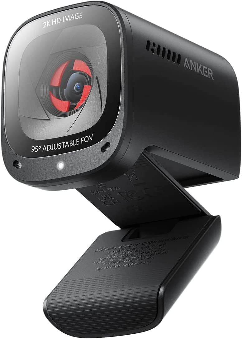Anker PowerConf C200 2K Webcam for PC/Laptop/Mac, Low-Light