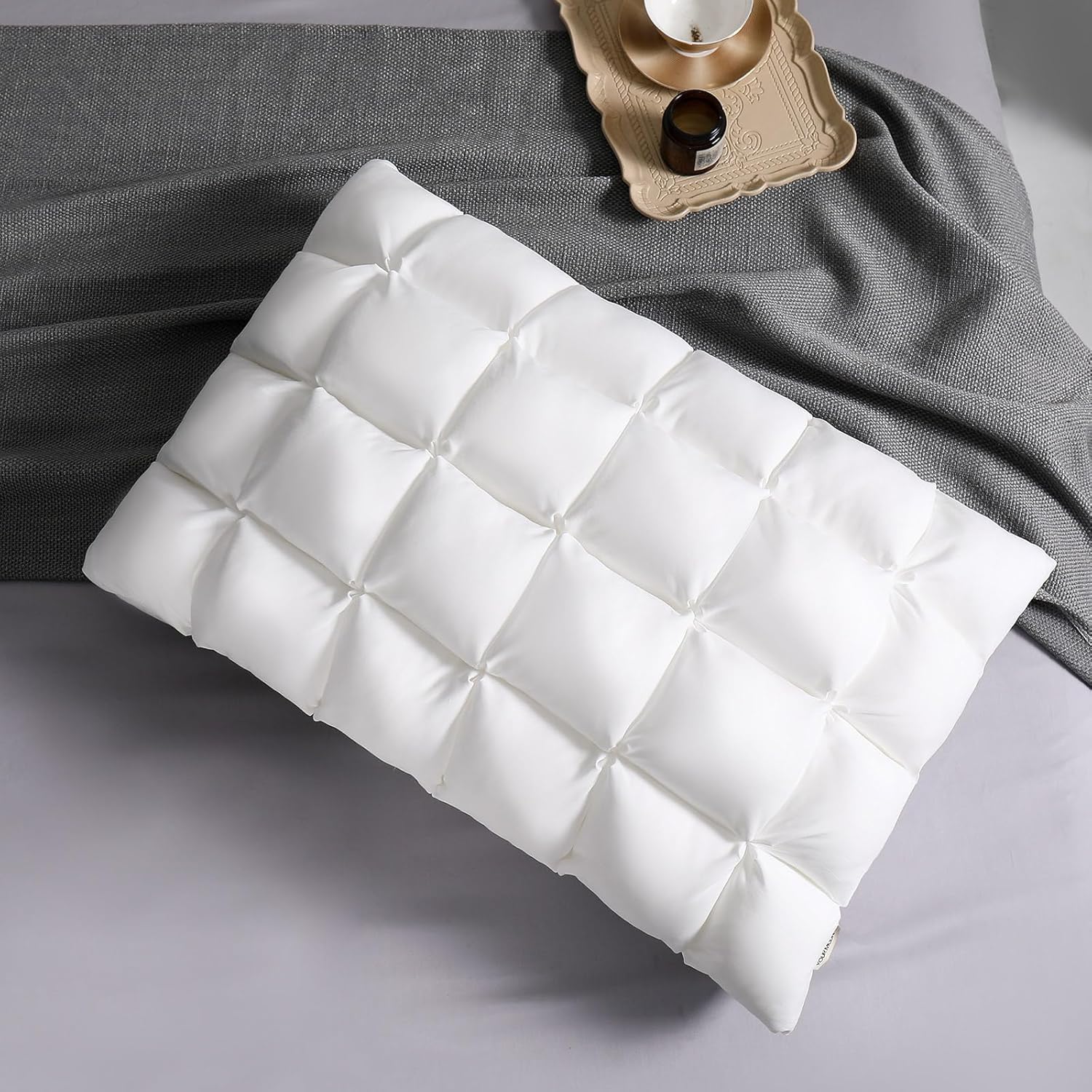 YOUR MOON Down-Alternative Bed Pillows, Queen Size, Fluffy
