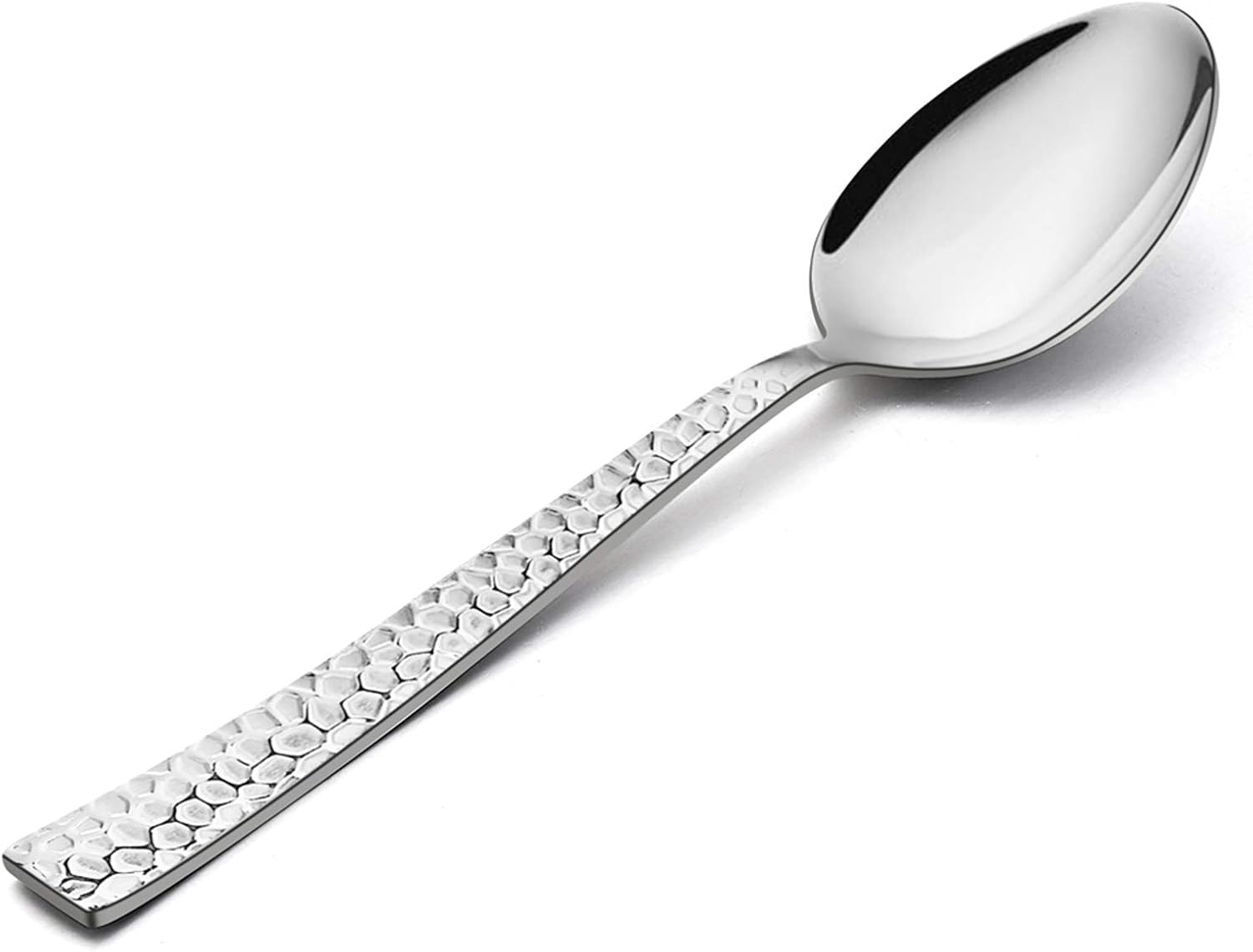 E-far Teaspoon Set of 6, 6.7 Inch Hammered