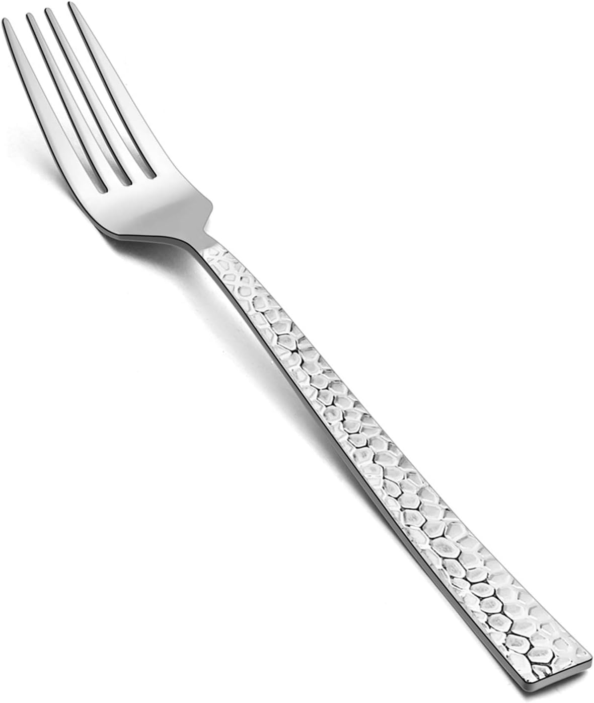 E-far 6-piece Hammered Dinner Forks Set, 7.9 Inch