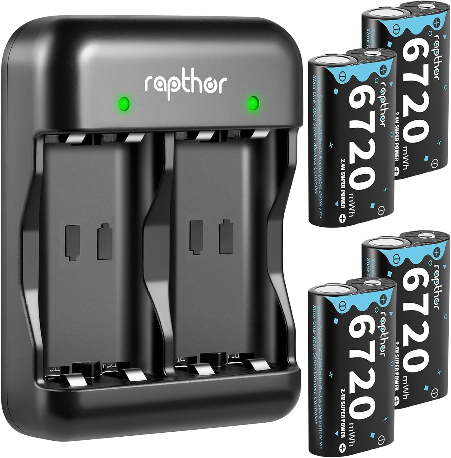4X 6720mWh Rechargeable Controller Battery Pack for Xbox