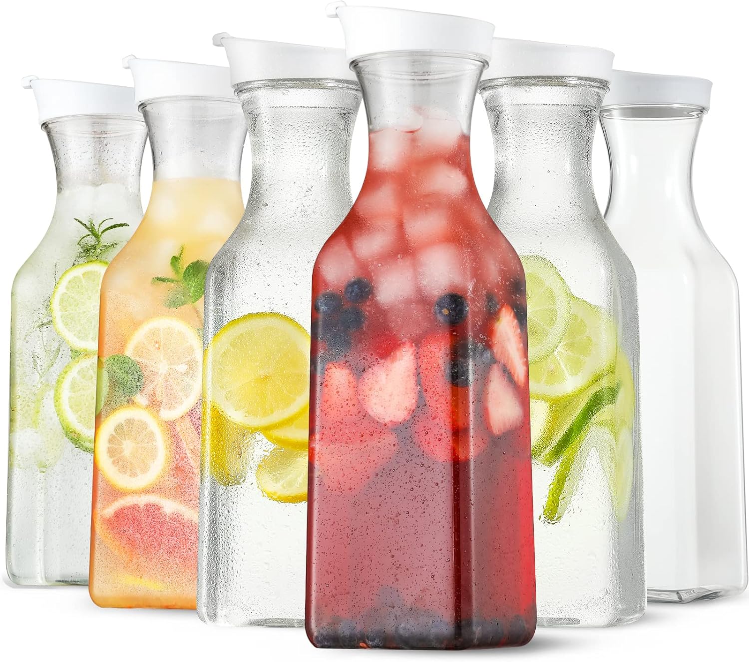 Plastic 50 Oz Water Carafe with Flip Top