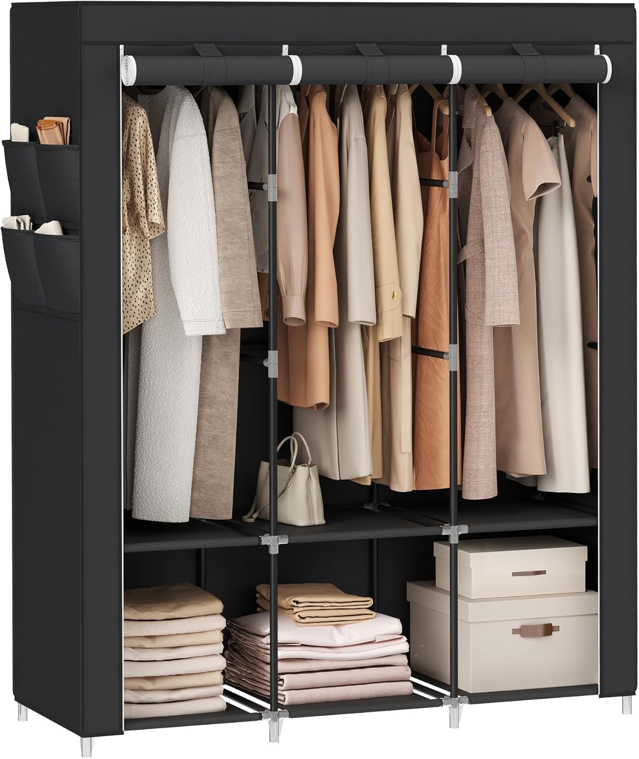 SONGMICS Portable Closet, Wardrobe Closet Organizer with Cover,