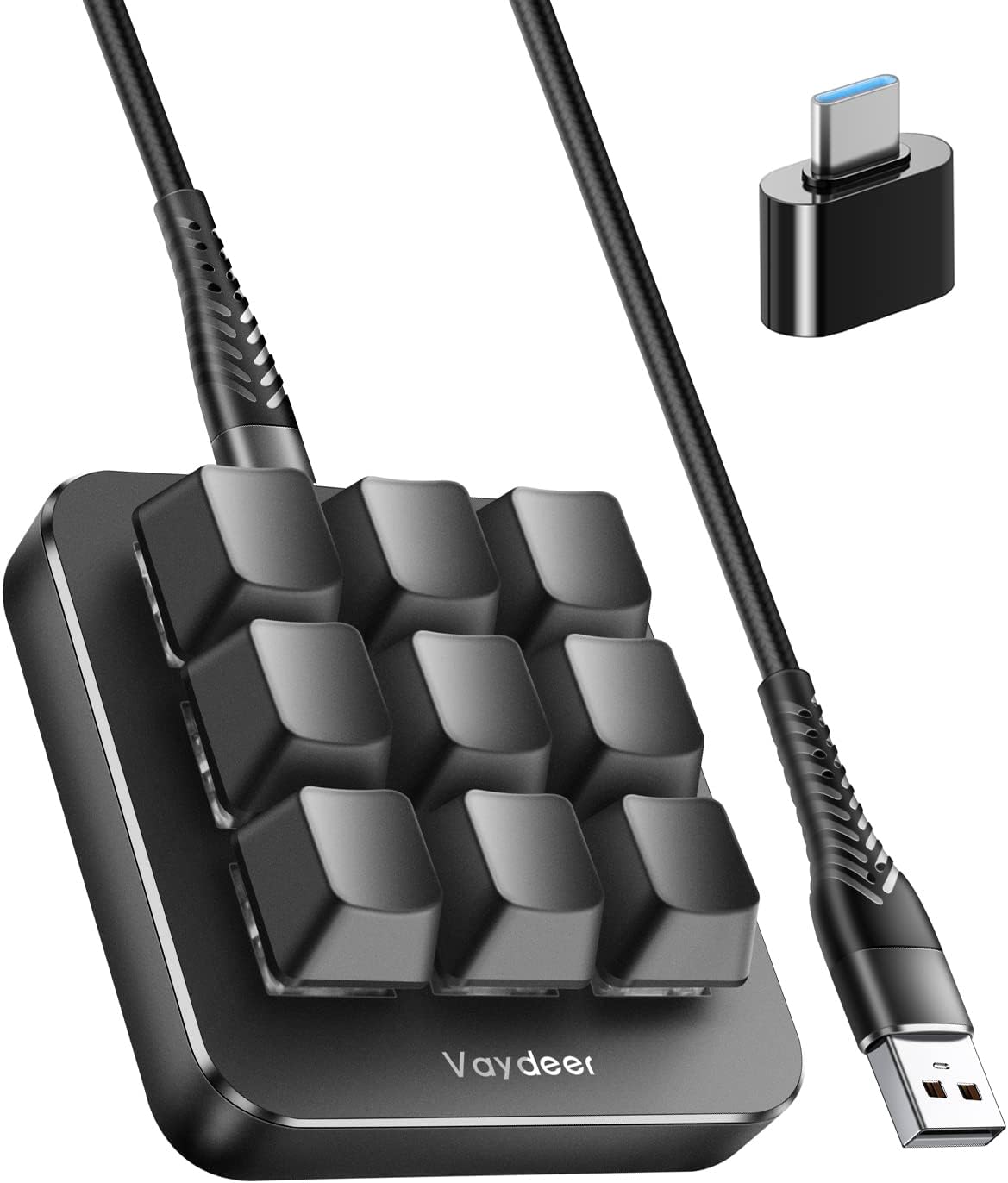 Vaydeer One-Handed Mechanical Keyboard Support NKRO, Hotkeys, One-Click