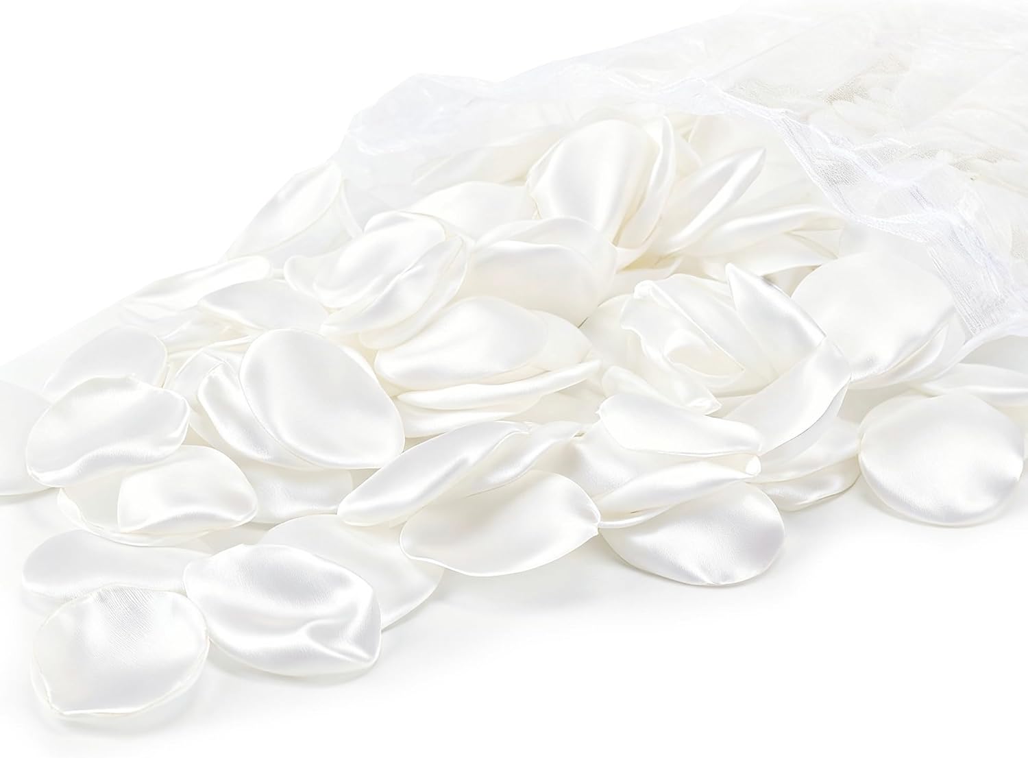 Der Rose 300pcs Artificial Flowers Silk Fake White