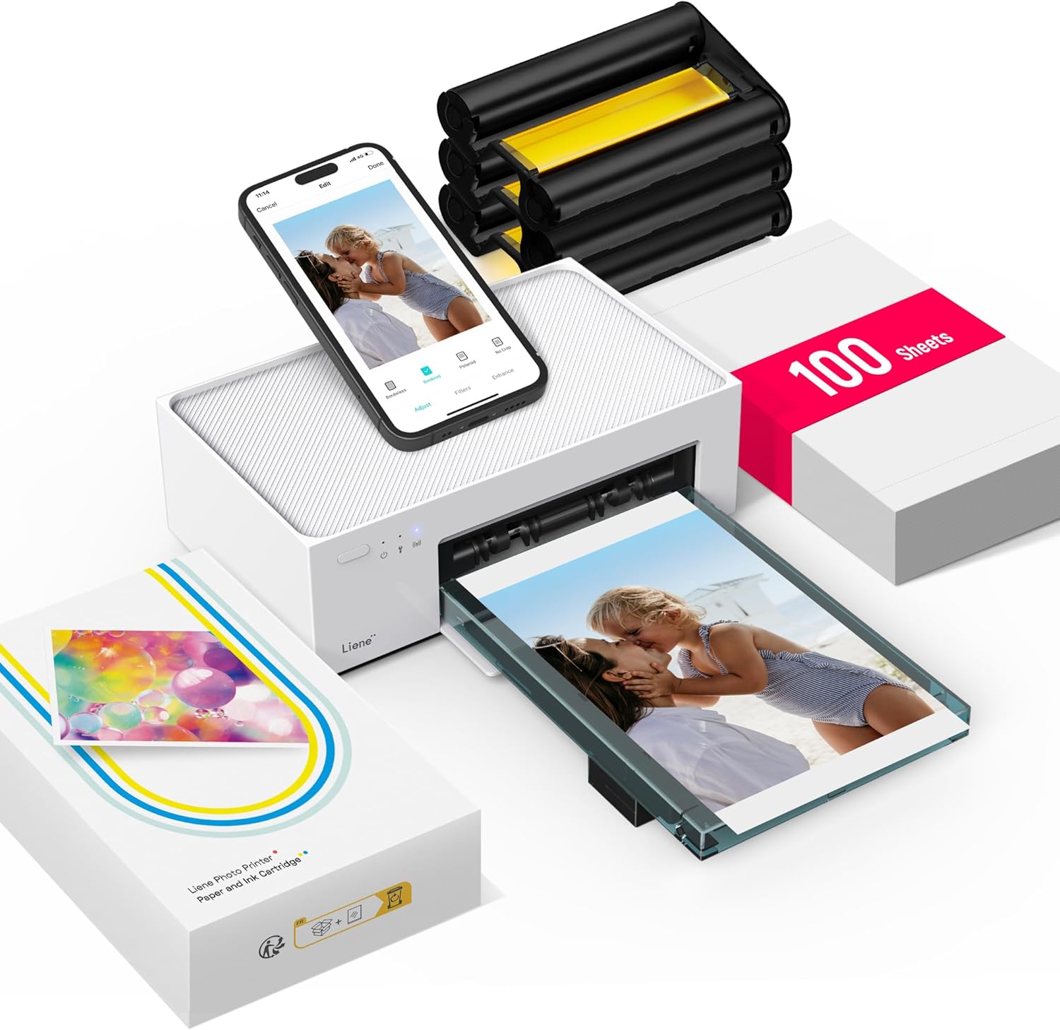 Liene M100 4x6'' Photo Printer, Phone Printer with