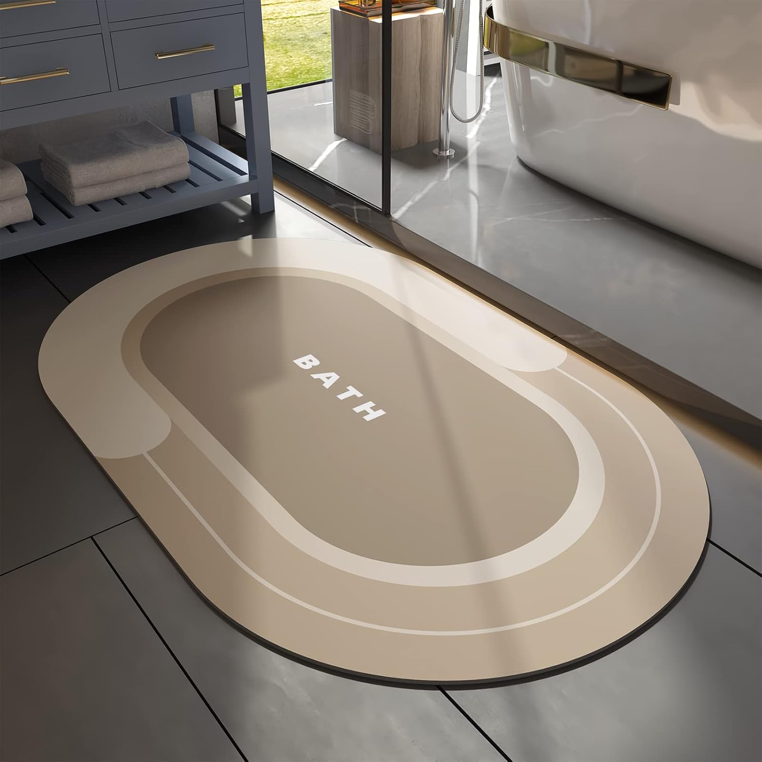 MontVoo Bath Mat - Non Slip, Quick Dry,