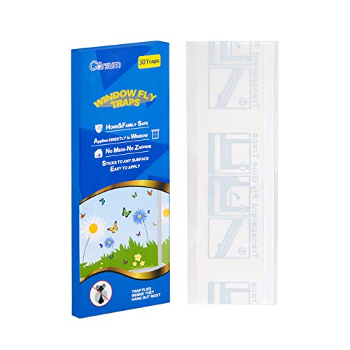 Garsum 60 Pack Window Fly Sticky Traps Indoor