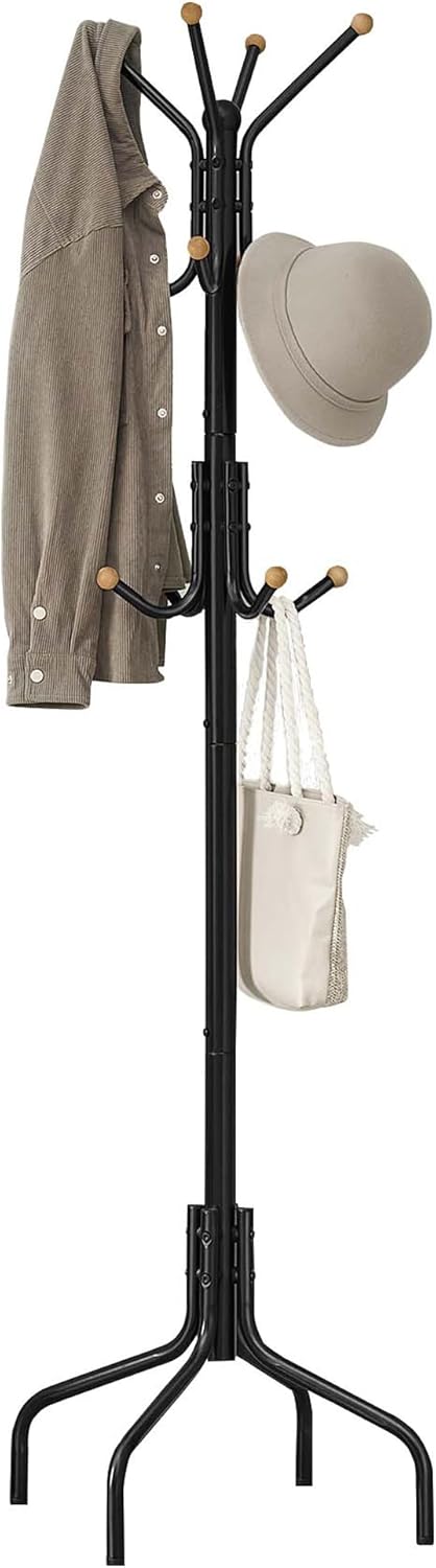 SONGMICS Coat Rack Freestanding, Metal Coat Rack Stand