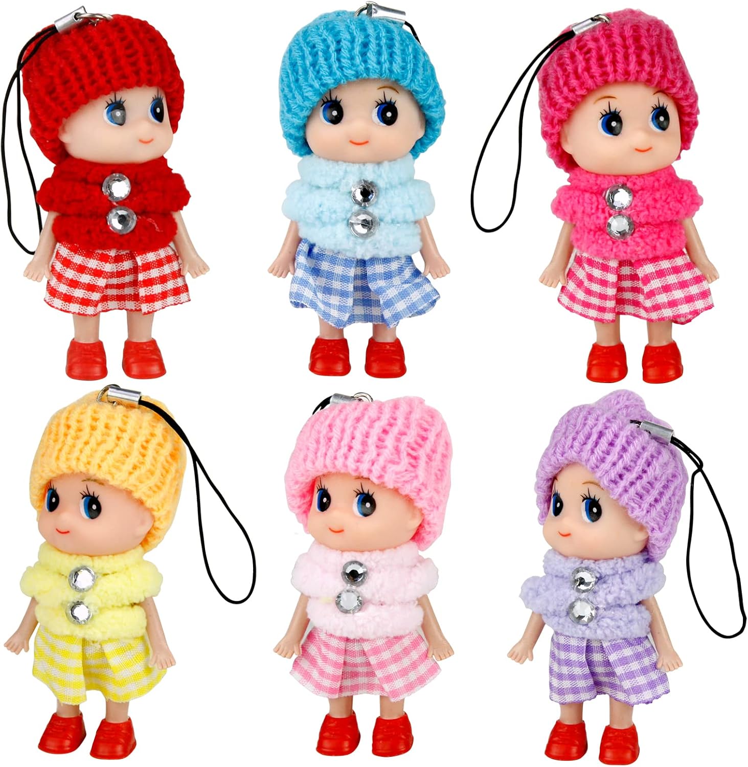 Sealive 6 PCS Small Dolls Girls - 3
