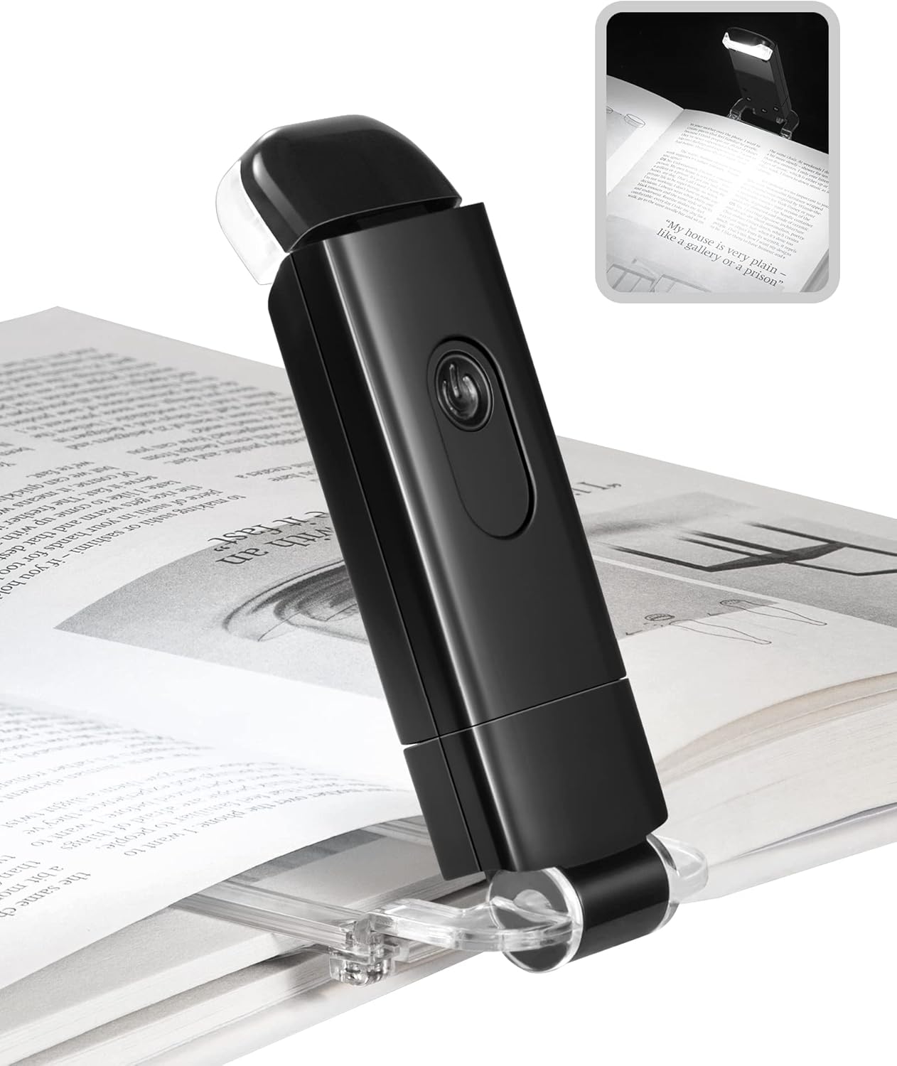 DEWENWILS Book Reading Light with Clip, LED Clip-On