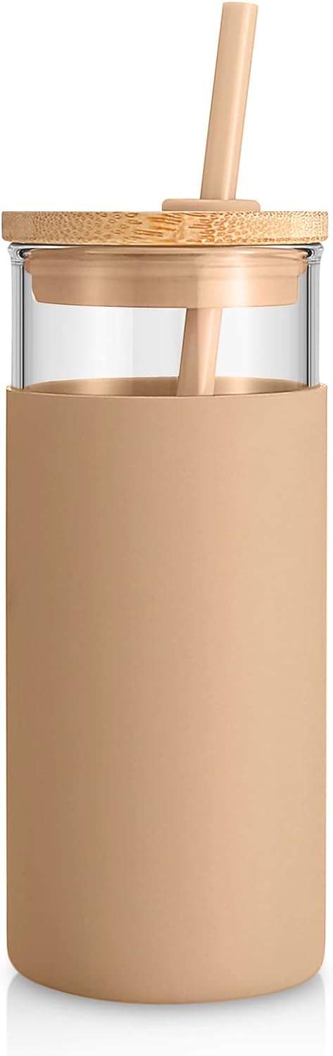 Tronco 20 oz Glass Tumbler with Lid and