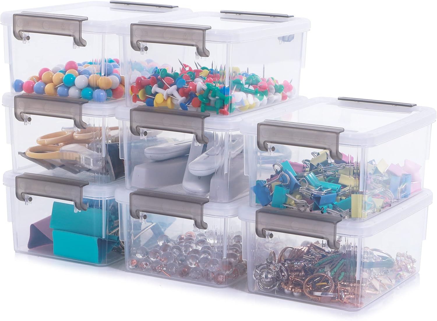 Citylife 8 Packs Plastic Bead Organizers, 0.53 QT