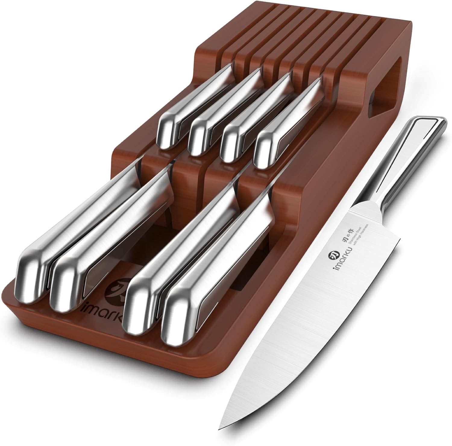 imarku Drawer Knife Set, 10 PCS Japanese Stainless