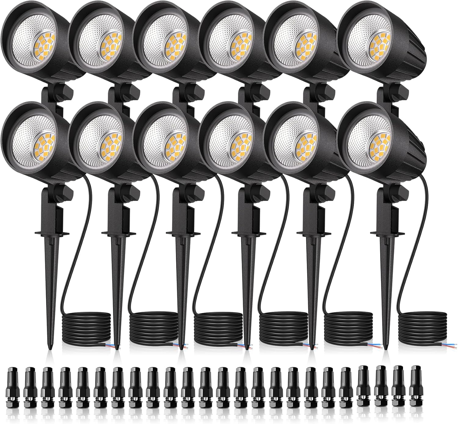 MEIKEE 7W LED Landscape Spotlights, 12V/24V Low-Voltage IP66