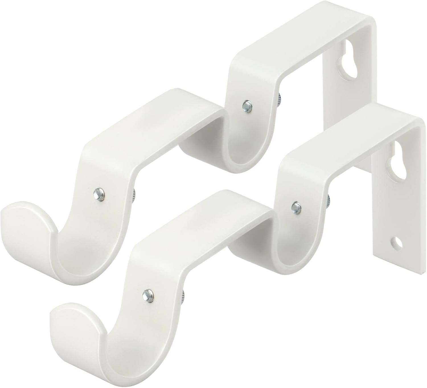 KAMANINA Heavy Duty Double Curtain Rod Bracket for