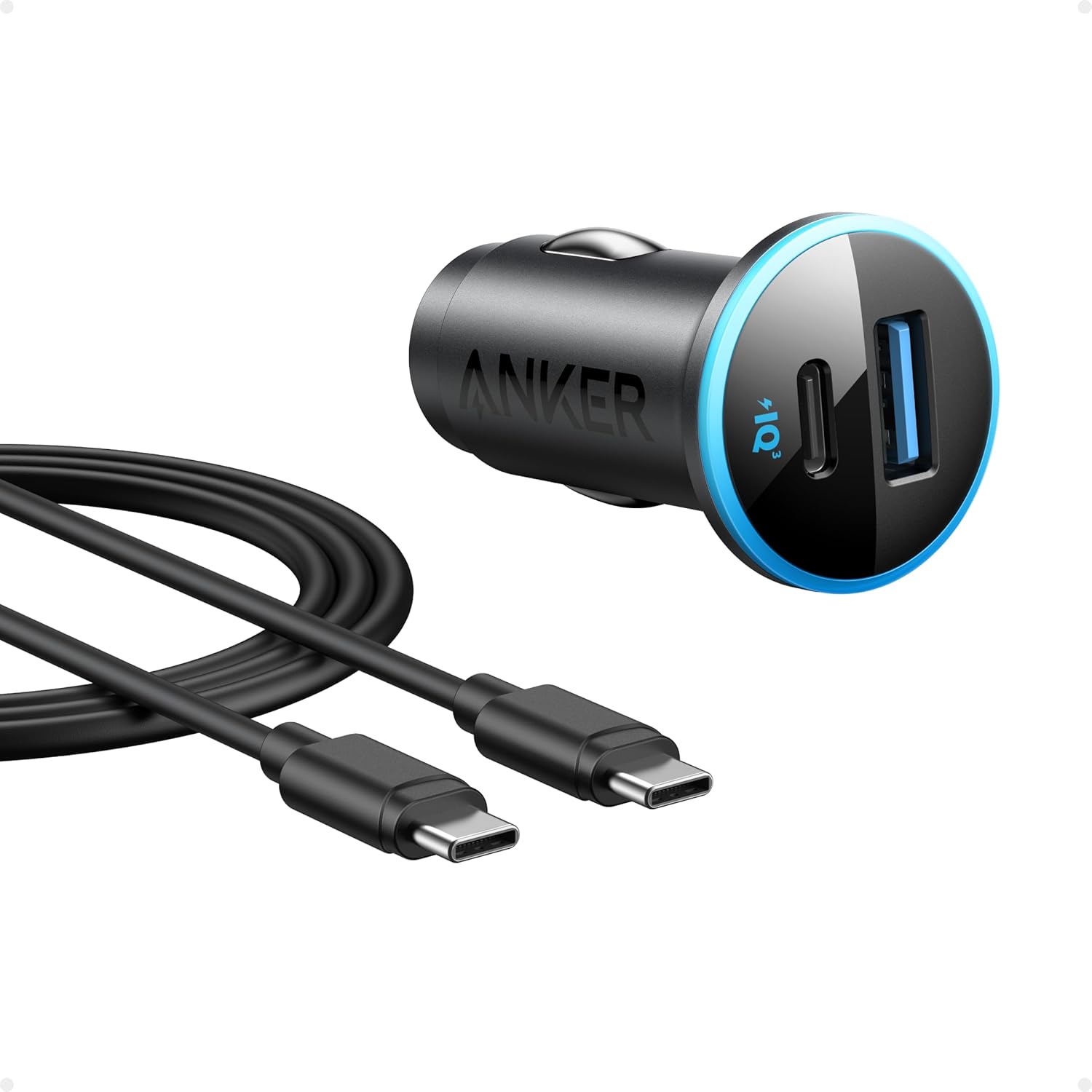 Anker 323 USB-C Car Charger Adapter, 52.5W Cigarette